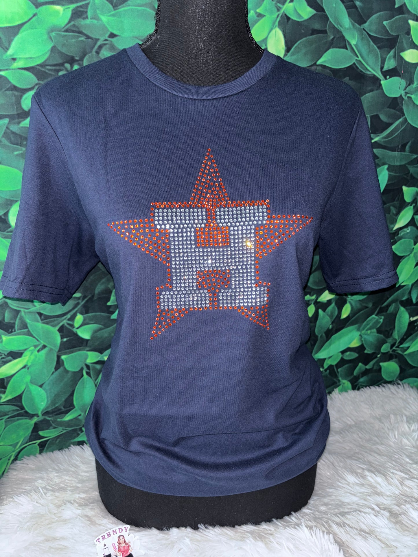Rhinestone H- shirt